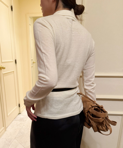 EDIT. FOR LULU(エディットフォールル)の「【BAUM UND PFERDGARTEN/バウム ウンド ヘルガーデン】PRE ニットカーディガン(ニット/セーター・レディース・ホワイト・FREE)」の2枚目の写真