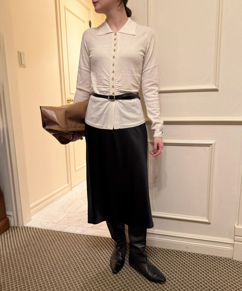 EDIT. FOR LULU(エディットフォールル)の「【BAUM UND PFERDGARTEN/バウム ウンド ヘルガーデン】PRE ニットカーディガン(ニット/セーター・レディース・ホワイト・FREE)」の4枚目の写真