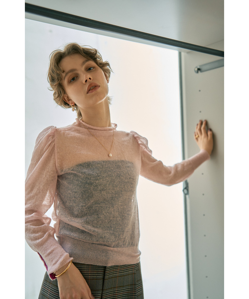 DESIGNWORKS(デザインワークス)の「【BEAUVET/ボーヴェット 】シアーモヘアボトルネックニット(ニット/セーター・レディース・ブラック/ピンク・1)」の8枚目の写真