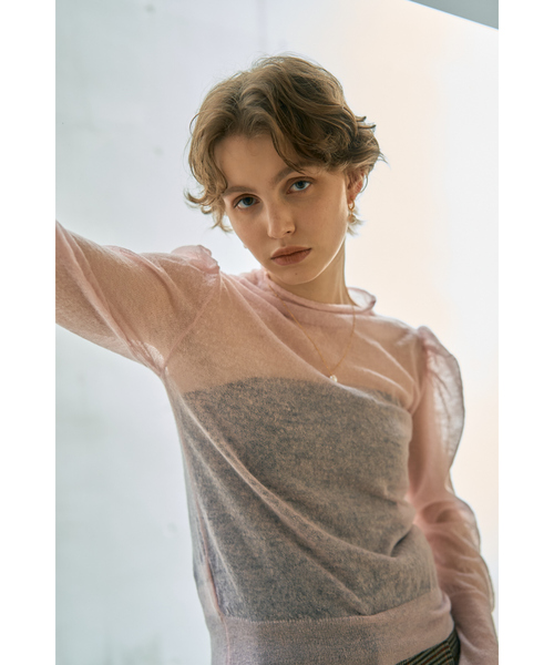 DESIGNWORKS(デザインワークス)の「【BEAUVET/ボーヴェット 】シアーモヘアボトルネックニット(ニット/セーター・レディース・ブラック/ピンク・1)」の11枚目の写真