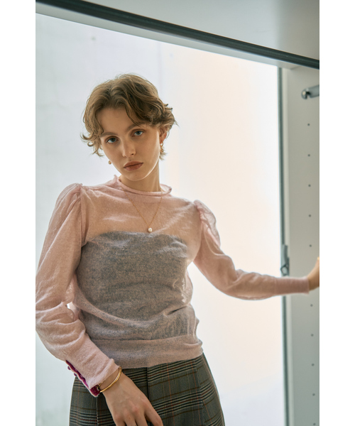 DESIGNWORKS(デザインワークス)の「【BEAUVET/ボーヴェット 】シアーモヘアボトルネックニット(ニット/セーター・レディース・ブラック/ピンク・1)」の12枚目の写真