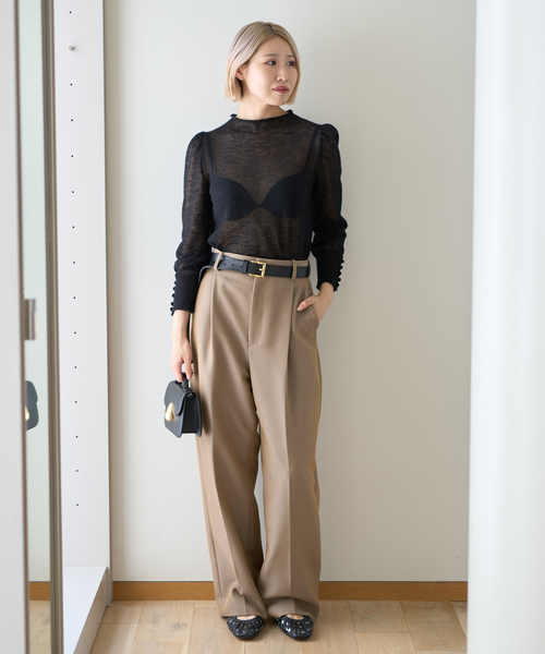 DESIGNWORKS(デザインワークス)の「【BEAUVET/ボーヴェット 】シアーモヘアボトルネックニット(ニット/セーター・レディース・ブラック/ピンク・1)」の13枚目の写真