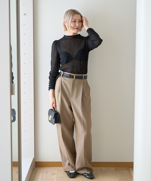DESIGNWORKS(デザインワークス)の「【BEAUVET/ボーヴェット 】シアーモヘアボトルネックニット(ニット/セーター・レディース・ブラック/ピンク・1)」の14枚目の写真