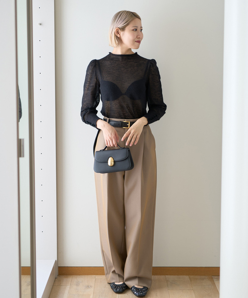 DESIGNWORKS(デザインワークス)の「【BEAUVET/ボーヴェット 】シアーモヘアボトルネックニット(ニット/セーター・レディース・ブラック/ピンク・1)」の15枚目の写真