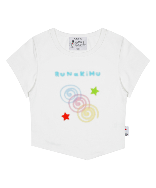 RuNaKi'Hu'（ルナキフ）の「WXT033ロリポップアンバルクロップ半袖Tシャツ（WHITE）（Tシャツ/カットソー・レディース・その他・1/2）」の3枚目の写真