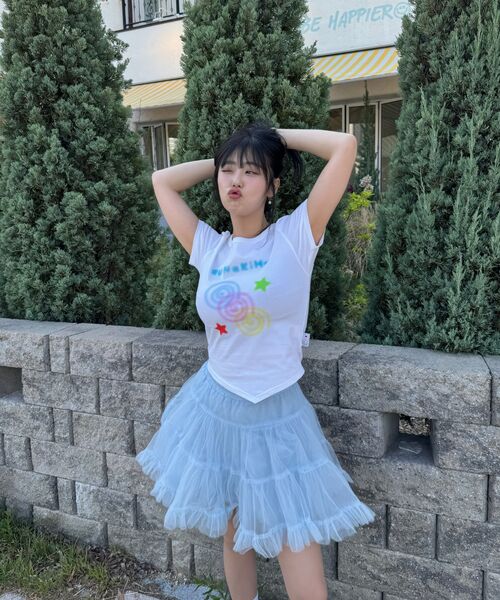 RuNaKi'Hu'（ルナキフ）の「WXT033ロリポップアンバルクロップ半袖Tシャツ（WHITE）（Tシャツ/カットソー・レディース・その他・1/2）」の5枚目の写真