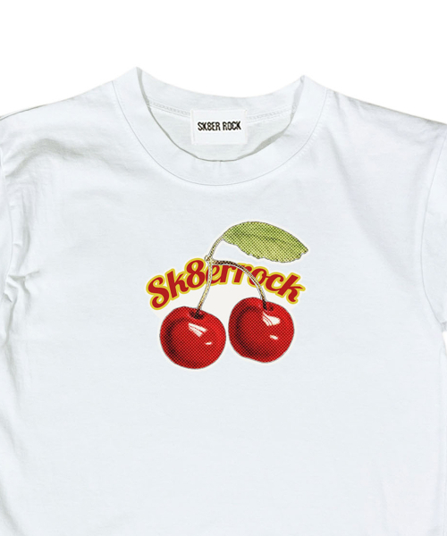 SK8ER ROCK(スケーターロック)の「チェリークロップTシャツ((ホワイト))(Tシャツ/カットソー・レディース・その他・ONE SIZE)」の3枚目の写真