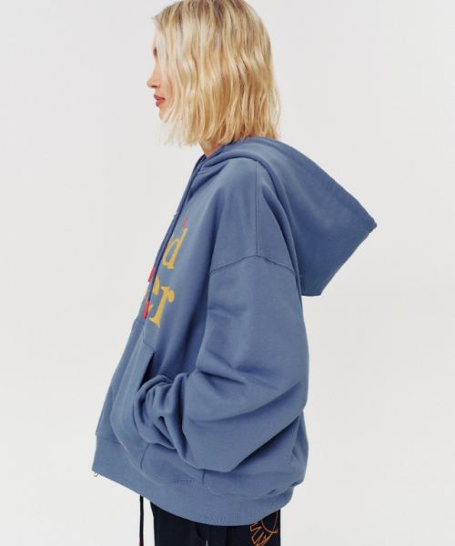 MOODBETTER(ムード ベター)の「MOOD HOODED ZIP UP DUSTY BLUE(パーカー・レディース・その他・FREE)」の4枚目の写真
