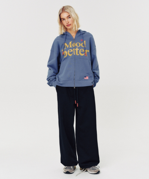 MOODBETTER(ムード ベター)の「MOOD HOODED ZIP UP DUSTY BLUE(パーカー・レディース・その他・FREE)」の5枚目の写真