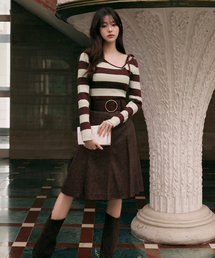 SUEDE MERMAID SKIRT DEEP BROWN