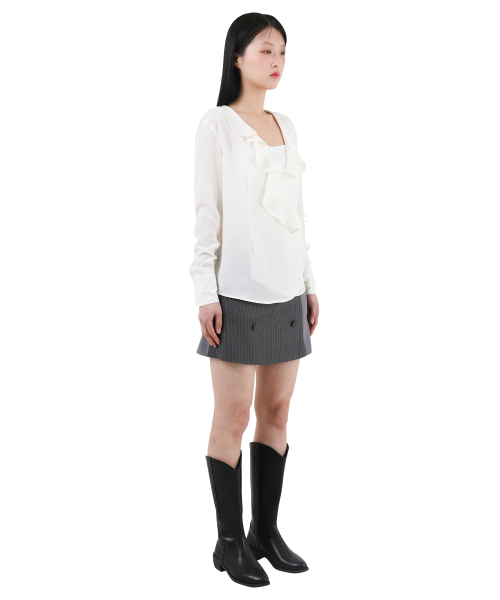 KATHARSIS(カタルシス)の「フレアラップブラウスアイボリー ONE SIZE(シャツ/ブラウス・レディース・その他・ONE SIZE)」の5枚目の写真