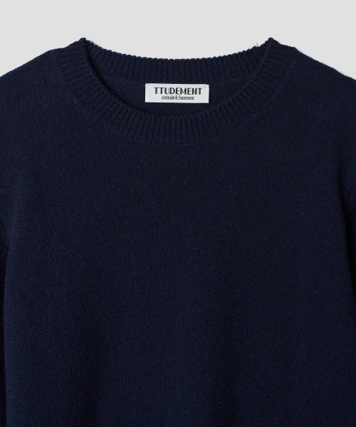 TTUDEMENT（トュードメント）の「ESSENTIAL CREWNECK SWEATER_NAVY（ニット/セーター・レディース・その他・FREE）」の4枚目の写真