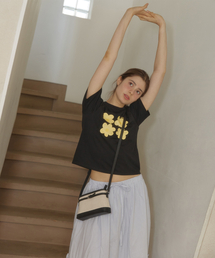ANC FLOWER COMBI T-SHIRT_2COLOR