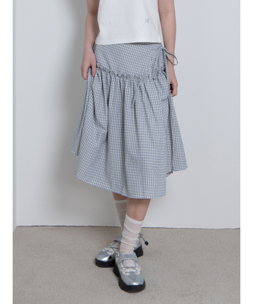 OAFISH(オアフィッシュ)の「RIBBON FRILL WRAP SKIRT, SKY BLUE(スカート・レディース・その他・ONE SIZE)」の3枚目の写真