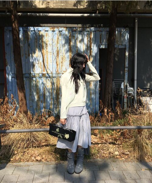 OAFISH(オアフィッシュ)の「RIBBON FRILL WRAP SKIRT, SKY BLUE(スカート・レディース・その他・ONE SIZE)」の6枚目の写真