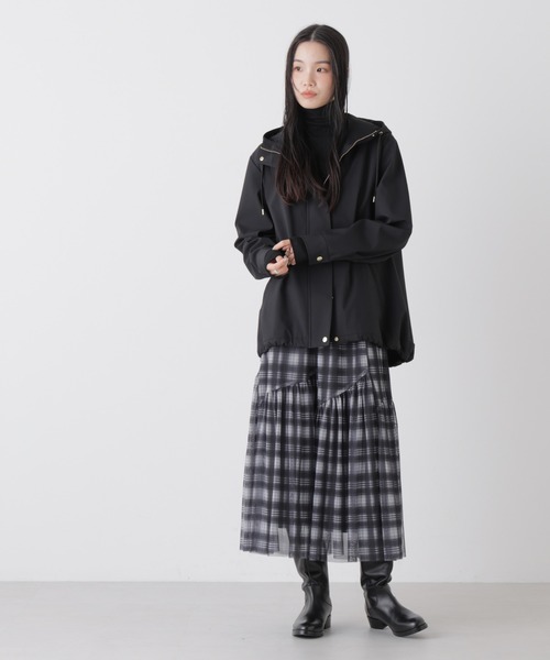 NANO universe（ナノユニバース）の「撥水＆花粉ガード フードブルゾン（ブルゾン・レディース・ベージュ/アイボリー/ブラック・FREE）」の18枚目の写真