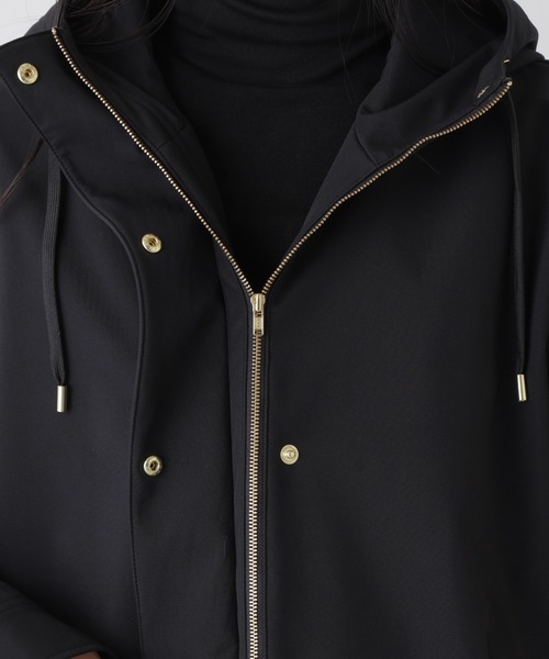 NANO universe（ナノユニバース）の「撥水＆花粉ガード フードブルゾン（ブルゾン・レディース・ベージュ/アイボリー/ブラック・FREE）」の8枚目の写真