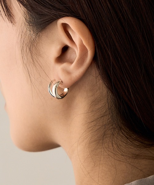 PHILIPPE AUDIBERT（フィリップ オーディベール）の「【PHILIPPE AUDIBERT】Tadeo ピアス BO6852 AR（ピアス（両耳用）・レディース・シルバー・FREE）」の2枚目の写真