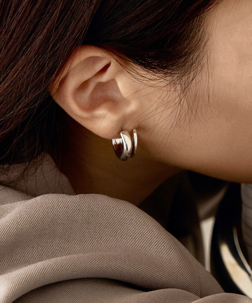 PHILIPPE AUDIBERT（フィリップ オーディベール）の「【PHILIPPE AUDIBERT】Tadeo ピアス BO6852 AR（ピアス（両耳用）・レディース・シルバー・FREE）」の3枚目の写真