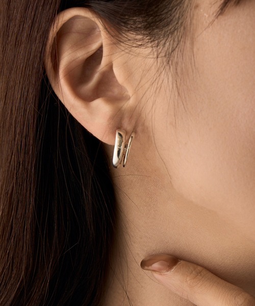 PHILIPPE AUDIBERT（フィリップ オーディベール）の「【PHILIPPE AUDIBERT】Tadeo ピアス BO6852 AR（ピアス（両耳用）・レディース・シルバー・FREE）」の4枚目の写真