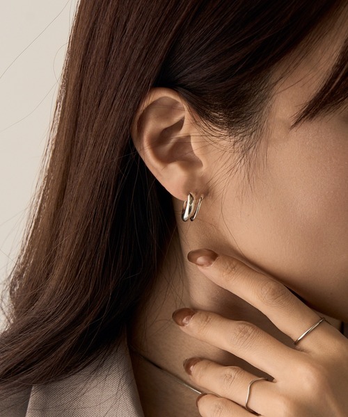 PHILIPPE AUDIBERT（フィリップ オーディベール）の「【PHILIPPE AUDIBERT】Tadeo ピアス BO6852 AR（ピアス（両耳用）・レディース・シルバー・FREE）」の5枚目の写真