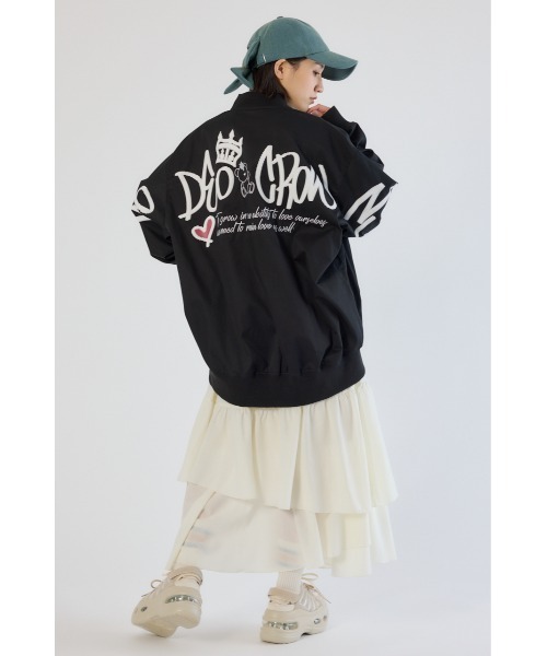 RODEO CROWNS WIDE BOWL（ロデオクラウンズワイドボウル）の「BRIDGE BEAR オーバーブルゾン（ブルゾン・レディース・ブルー/グレー×ホワイト/カーキ/ブラック・FREE）」の9枚目の写真