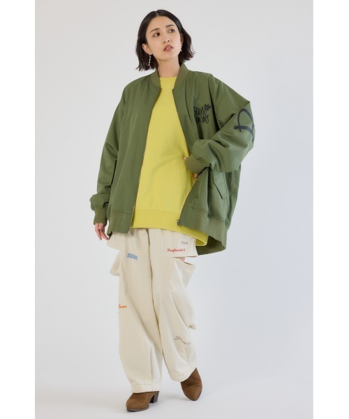 RODEO CROWNS WIDE BOWL（ロデオクラウンズワイドボウル）の「BRIDGE BEAR オーバーブルゾン（ブルゾン・レディース・ブルー/グレー×ホワイト/カーキ/ブラック・FREE）」の13枚目の写真