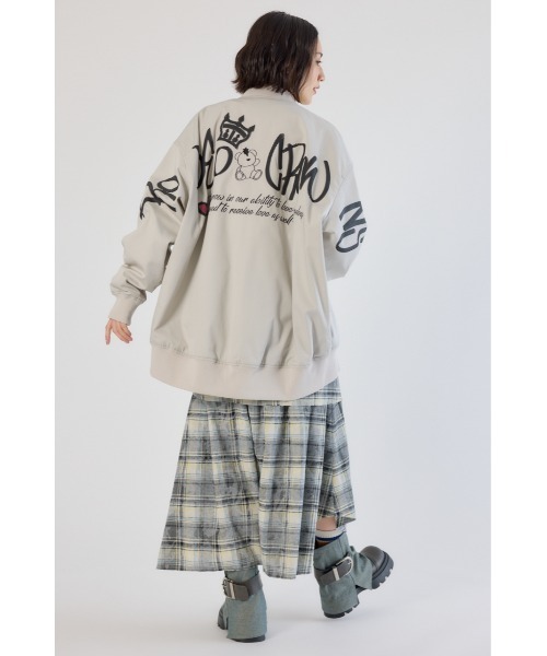 RODEO CROWNS WIDE BOWL（ロデオクラウンズワイドボウル）の「BRIDGE BEAR オーバーブルゾン（ブルゾン・レディース・ブルー/グレー×ホワイト/カーキ/ブラック・FREE）」の19枚目の写真