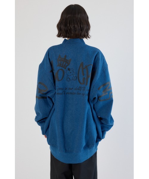 ロデオクラウン BRIDGE BEAR オーバーブルゾン 黒 F ユニセックス RODEO CROWNS WIDE BOWL | 【UNISEX】BRIDGE BEAR オーバーブルゾン