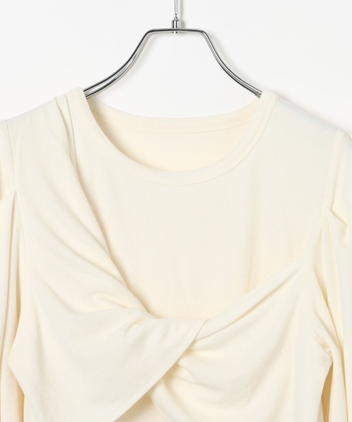 BAYFLOW（ベイフロー）の「【EF(エフ)】フロントツイストプルオーバー（WOMEN）（Tシャツ/カットソー・レディース・オフホワイト/チャコール・FREE）」の21枚目の写真