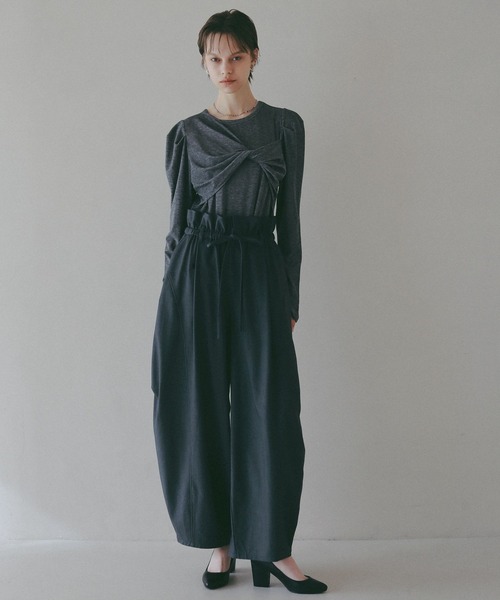 BAYFLOW（ベイフロー）の「【EF(エフ)】フロントツイストプルオーバー（WOMEN）（Tシャツ/カットソー・レディース・オフホワイト/チャコール・FREE）」の11枚目の写真