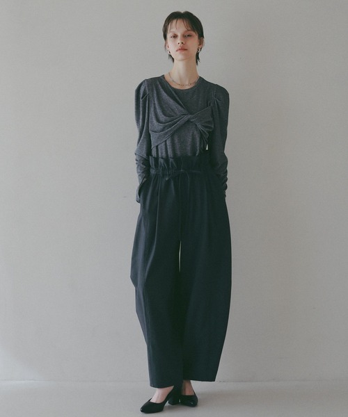 BAYFLOW（ベイフロー）の「【EF(エフ)】フロントツイストプルオーバー（WOMEN）（Tシャツ/カットソー・レディース・オフホワイト/チャコール・FREE）」の12枚目の写真