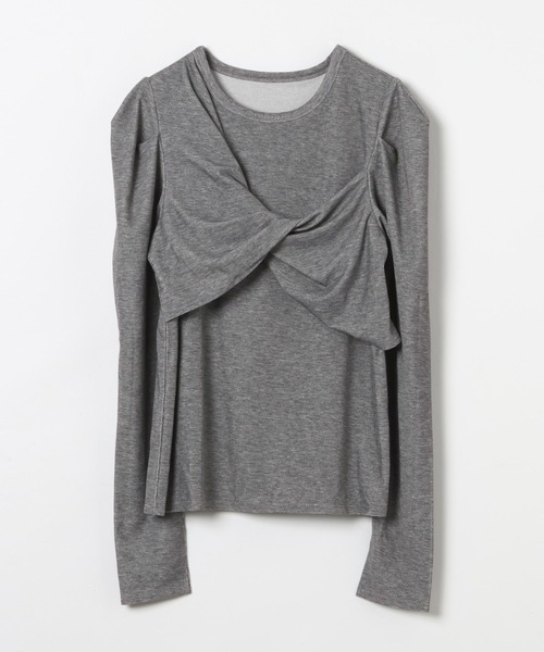 BAYFLOW（ベイフロー）の「【EF(エフ)】フロントツイストプルオーバー（WOMEN）（Tシャツ/カットソー・レディース・オフホワイト/チャコール・FREE）」の19枚目の写真