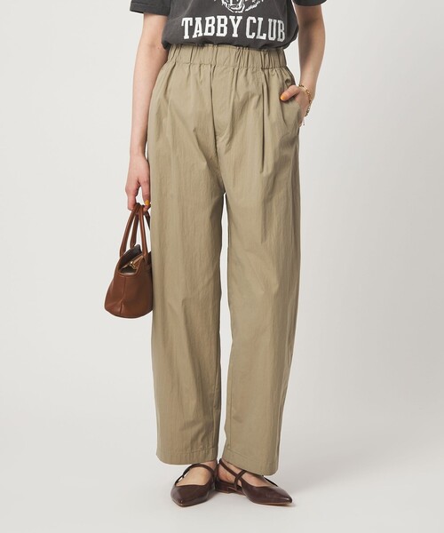 green label relaxing（グリーンレーベルリラクシング）の「［size SHORTあり］イージー カーブ パンツ ウォッシャブル 接触冷感（その他パンツ・レディース・オリーブ/ブラック/ベージュ・38/36/SHORT）」の4枚目の写真