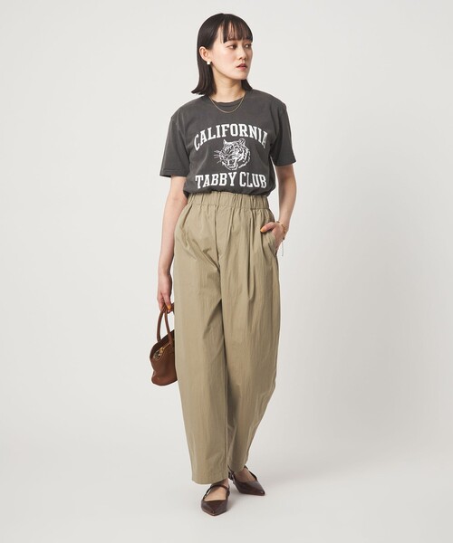 green label relaxing（グリーンレーベルリラクシング）の「［size SHORTあり］イージー カーブ パンツ ウォッシャブル 接触冷感（その他パンツ・レディース・オリーブ/ブラック/ベージュ・38/36/SHORT）」の6枚目の写真