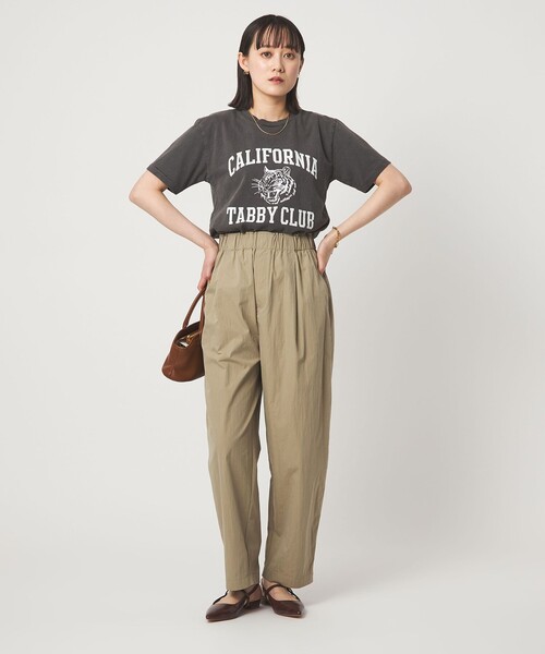 green label relaxing（グリーンレーベルリラクシング）の「［size SHORTあり］イージー カーブ パンツ ウォッシャブル 接触冷感（その他パンツ・レディース・オリーブ/ブラック/ベージュ・38/36/SHORT）」の7枚目の写真