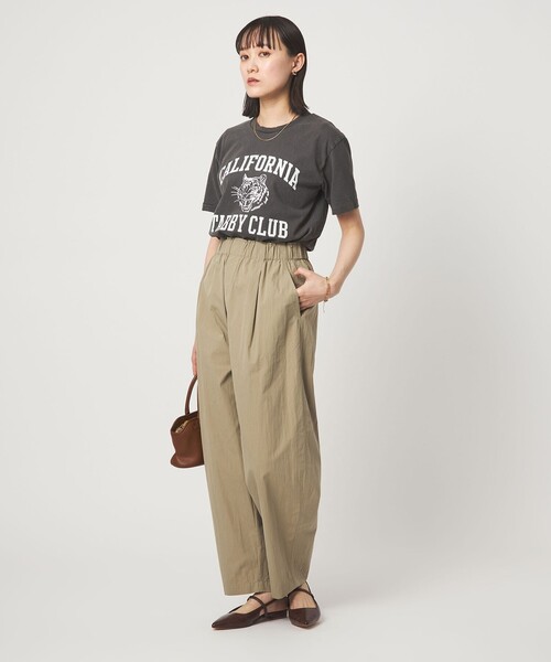 green label relaxing（グリーンレーベルリラクシング）の「［size SHORTあり］イージー カーブ パンツ ウォッシャブル 接触冷感（その他パンツ・レディース・オリーブ/ブラック/ベージュ・38/36/SHORT）」の8枚目の写真