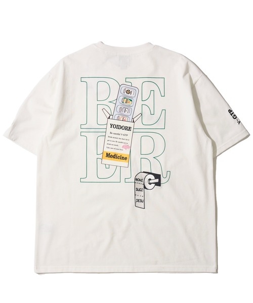 ADPOSION（アドポーション）の「【YOIDORE】 刺繍MIX グラフィックプリント クルーネックTシャツ（Tシャツ/カットソー・メンズ・ブラック/ライトグリーン/ホワイト・LARGE/MEDIUM/X-LARGE）」の5枚目の写真
