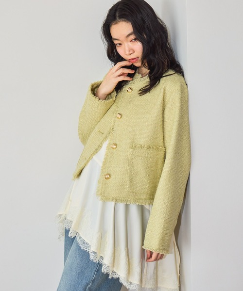 mysty woman（ミスティウーマン）の「イレヘムランジェリーキャミ　659805（キャミソール・レディース・グレー系その他/ブラック/オフホワイト・FREE）」の7枚目の写真