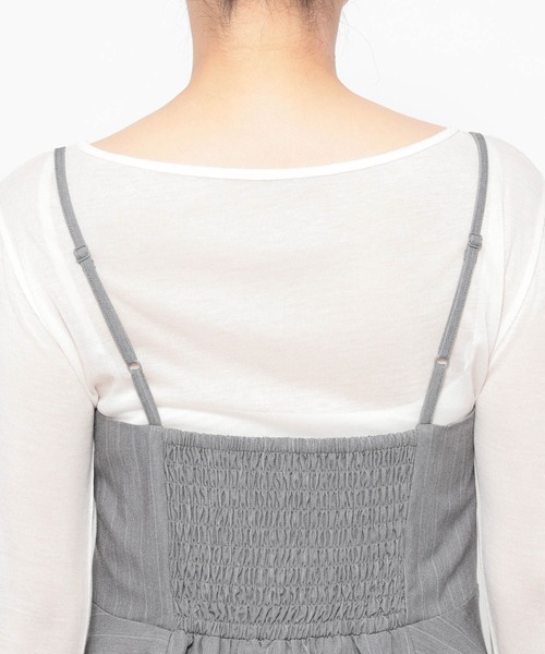 mysty woman（ミスティウーマン）の「イレヘムランジェリーキャミ　659805（キャミソール・レディース・グレー系その他/ブラック/オフホワイト・FREE）」の16枚目の写真