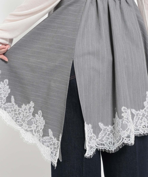 mysty woman（ミスティウーマン）の「イレヘムランジェリーキャミ　659805（キャミソール・レディース・グレー系その他/ブラック/オフホワイト・FREE）」の18枚目の写真