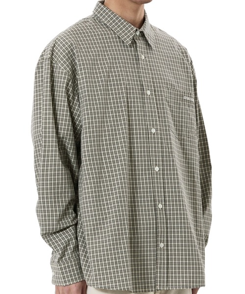 OY（オーワイ）の「『OY/オーワイ』GRID CHECK SHIRT/グリッドチェックシャツ（シャツ/ブラウス・メンズ・ベージュ・L/M）」の9枚目の写真