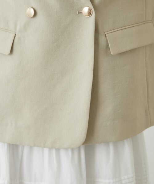 LOUNGEDRESS（ラウンジドレス）の「麻調合繊ノーカラージャケット（ノーカラージャケット・レディース・キャメル/ブラック/ライトベージュ・FREE）」の19枚目の写真
