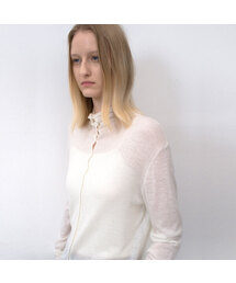 SHEER ALPACA HIGHNECK 2WAY CARDIGAN(CD-2246)