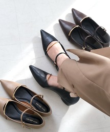 AmiAmi（アミアミ）の「ゴールドバー オーバルヒール ポインテッドトゥパンプス（パンプス）」