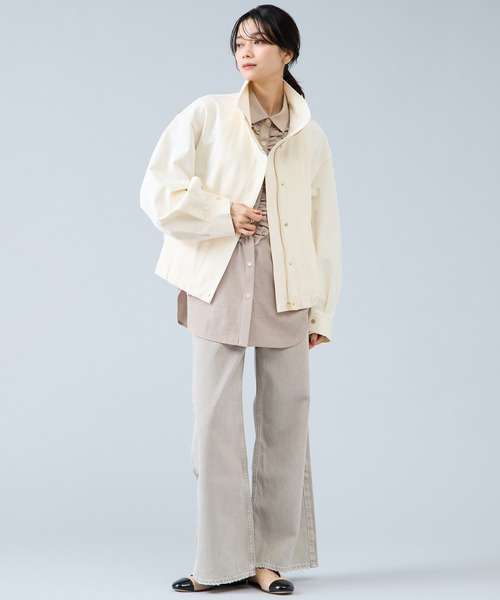 Liesse(リエス)の「シャンブレーフリルシャツブラウス(シャツ/ブラウス・レディース・サックスブルー/ベージュ・FREE)」の11枚目の写真