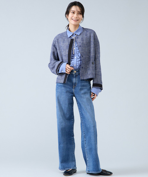 Liesse(リエス)の「シャンブレーフリルシャツブラウス(シャツ/ブラウス・レディース・サックスブルー/ベージュ・FREE)」の15枚目の写真