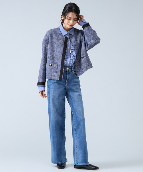 Liesse(リエス)の「シャンブレーフリルシャツブラウス(シャツ/ブラウス・レディース・サックスブルー/ベージュ・FREE)」の16枚目の写真