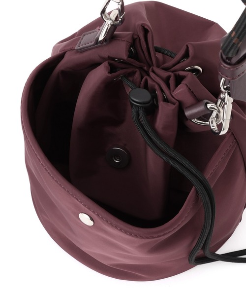 ROPE' PICNIC（ロペピクニック）の「巾着ショルダーバッグ/撥水・3WAY（ショルダーバッグ・レディース・ボルドー/ブラック/ライトグレー・FREE）」の9枚目の写真