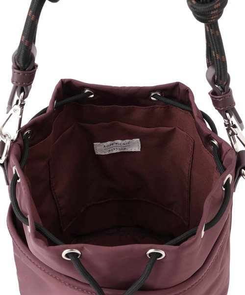 ROPE' PICNIC（ロペピクニック）の「巾着ショルダーバッグ/撥水・3WAY（ショルダーバッグ・レディース・ボルドー/ブラック/ライトグレー・FREE）」の12枚目の写真